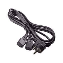 Akyga AK-PC-04A, 1,8 m, CEE7/7, Coupleur 2 x C13, 250 V, 10 A