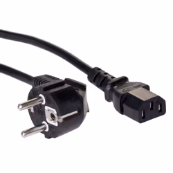 Akyga AK-PC-01C Hohe qualität stromkabel, 1,8m für PC, Drucker, Bildschirme schwarz, 1,5 m, CEE7/7, IEC C13