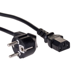 Akyga AK-PC-01C Hohe qualität stromkabel, 1,8m für PC, Drucker, Bildschirme schwarz Noir 1,5 m CEE7/7 IEC C13