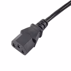 Akyga AK PC di 03 A verlaengerungs Stromkabel, 1,8 m per PC, stampante, Schermi NERO Noir IEC C13