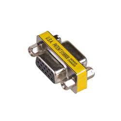Akyga AK-AD-18 changeur de genre de câble D-SUB Argent, Jaune