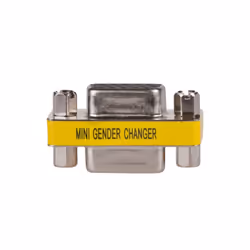 Akyga AK-AD-19 changeur de genre de câble D-SUB Argent, Jaune