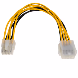 Akyga AK-CA-08, 0,2 m, EPS 8-pin, EPS 8-pin, Mâle, Femelle, Droit