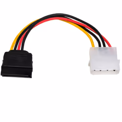 Akyga AK-CA-17, 0,15 m, Molex (4-pin), SATA 15 broches, 70 mm, 110 mm, 1 cm