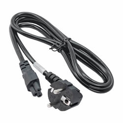 Akyga Power Cord AK-NB-01C for notebooks VDE IEC C5 250V/50Hz 1,5m Noir CEE7/7 Coupleur C5