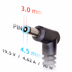 Akyga notebook power adapter AK-ND-26 19.5V/4.62A 90W 4.5x3.0 mm + pin HP adaptateur de puissance & onduleur Intérieure Noir