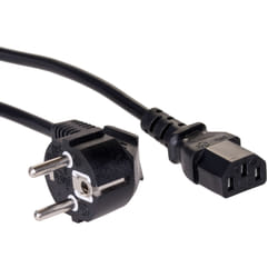 Akyga AK-PC-05C câble électrique Noir 5 m CEE7/7 IEC C13