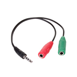 Akyga Cable MiniJack/MiniJackx2 AK-AV-08 Male miniJack 2x Female miniJack Noir