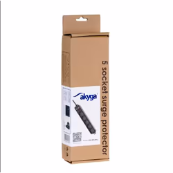 Akyga AK-SP-05U protection surtension Noir 5 sortie(s) CA 1,5 m