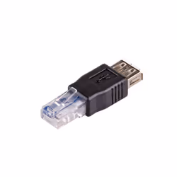 Akyga AK-AD-27 changeur de genre de câble RJ45 USB 2.0 type A Noir