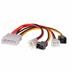 Akyga Cable AK-CA-34 Molex 4-pin - 3-pin 12V x 2 5V 2 0.15m - Kabel - 0,15 m, 0,15 m, Mâle/Mâle, Blanc, 1 pièce(s), 115 mm, 1 ...