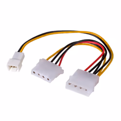 Akyga AK-CA-35, 0,15 m, Molex (4-pin), Molex (4-pin) + Fan (3-pin), Droit, Droit, 75 mm