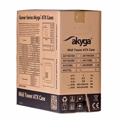 Akyga ' ak995bk PC"ATX Nero Midi Tower Noir - Vue supplémentaire 8