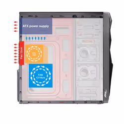 Akyga ' ak995bk PC"ATX Nero Midi Tower Noir - Vue supplémentaire 9