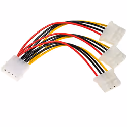 Akyga AK-CA-40, 0,15 m, Molex (4-pin), 3 x Molex (4-pin), Droit, Droit, 100 mm