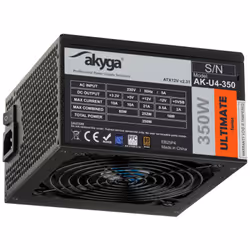 Akyga AK-U4-350 unité d'alimentation d'énergie 350 W 20+4 pin ATX ATX Noir
