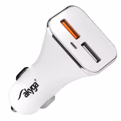 Akyga AK-CH-08, Auto, USB, 12 V, 3 A, Blanc