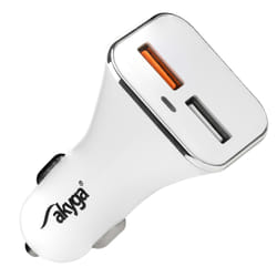 Akyga AK-CH-08 chargeur d'appareils mobiles Téléphone portable, Tablette Blanc USB Charge rapide Auto