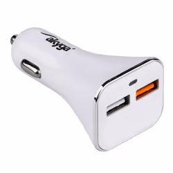 Akyga AK-CH-08 chargeur d'appareils mobiles Téléphone portable, Tablette Blanc USB Charge rapide Auto