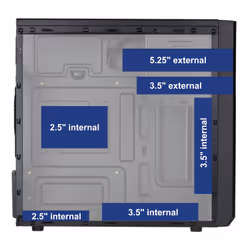 Akyga AK17BK unité centrale Micro Tower Noir - Vue supplémentaire 4