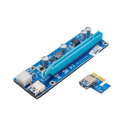 Akyga Riser PCI-E 1x - 16x AK-CA-64 USB 3.0, 6-pin, SATA, 009s Universel Support de carte graphique