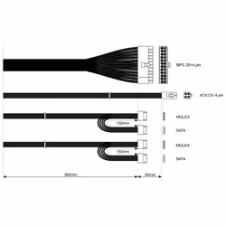 Akyga AK-S1-300 unité d'alimentation d'énergie 300 W 20+4 pin ATX SFX Argent - Vue supplémentaire 5