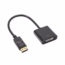 Akyga AK-AD-58, 0,2 m, DVI, DisplayPort, Femelle, Mâle, Noir