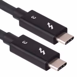 Akyga AK-USB-33 câble USB 0,5 m Thunderbolt 3 USB C Noir