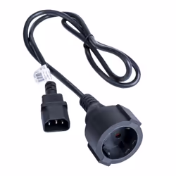 Akyga AK-PC-13A, 1 m, Coupleur C14, CEE7/3, 250 V, 10 A