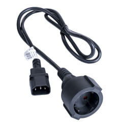 Akyga AK-PC-13A câble électrique Noir 1 m Coupleur C14 CEE7/3