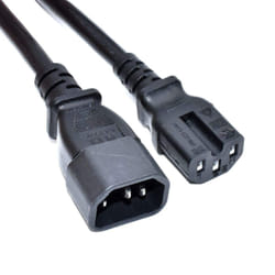 Akyga AK-UP-06 câble électrique Noir 1,8 m IEC C14 Coupleur C15
