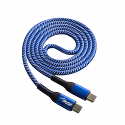 Akyga AK-USB-37, 1 m, USB C, USB C, USB 2.0, Bleu