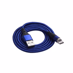 Akyga AK-USB-42, 1 m, USB A, USB C, USB 2.0, Bleu