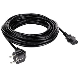 Akyga - Câble de raccordement alimentation [1x Prise mâle + contact de protection - 1x Secteur femelle C13] 10 m noir