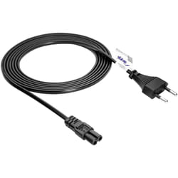 Câble de raccordement Akyga alimentation [1x fiche Euro mâle - 1x prise femelle C7] 3 m noir Q249603