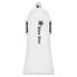Chargeur Voiture - Blanc - Charge Rapide - USB 2A - LED Indicateur - 40g