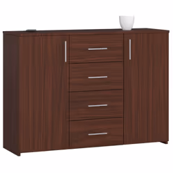 AKORD Furniture Factory OP0LWARVEN004, Wenge, 4 tiroir(s), Mat, 4 étagères, 2 portes(s), 16 mm