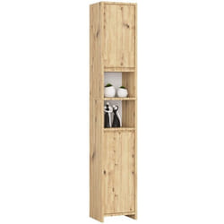 Colonne salle de bains AKORD UNI Chêne Artisan 32 cm 2 portes 4 étagères 32x28x180 cm