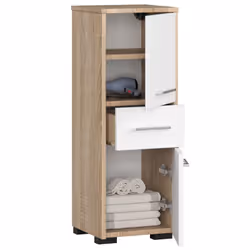 AKORD Furniture Factory OP0LLAZDABBIAFIN2D armoire de rangement de salle de bain Chêne