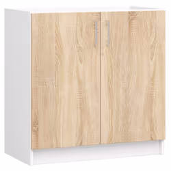 AKORD Furniture Factory KS0PLIMBIA001, 2 portes(s), 1 étagères, Blanc, Porte à charnière, 16 mm, 445 mm