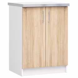 AKORD Furniture Factory KS0PLIMBIA007, 2 portes(s), 2 étagères, Blanc, Porte à charnière, 16 mm, 445 mm