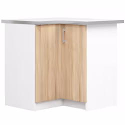 AKORD Furniture Factory KS0PLIMBIA010, 2 portes(s), 2 étagères, Blanc, Porte à charnière, 16 mm, 445 mm