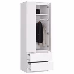 AKORD Furniture Factory SP0PSYSBIA001 placard et armoire de chambre à coucher 1 étagères 2 portes(s) Blanc
