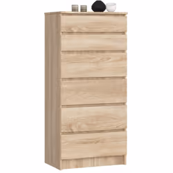 AKORD Furniture Factory OP0PK-6DAB001, Chêne, 6 tiroir(s), Mat, 16 mm, 51 cm, 400 mm