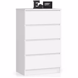 AKORD Furniture Factory OP0LK-6BIA004, Blanc, 4 tiroir(s), Mat, 16 mm, 51 cm, 400 mm