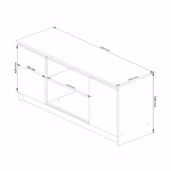AKORD Furniture Factory OP0LRTVDAB001 Support TV et centre de divertissement
