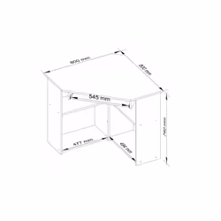 AKORD Furniture Factory IP0PTEDBIA001 bureau d'ordinateur Blanc