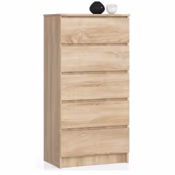AKORD Furniture Factory OP0LK-6DAB004, Chêne, 5 tiroir(s), Mat, 16 mm, 51 cm, 400 mm