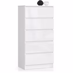AKORD Furniture Factory OP0LK-6.002, Blanc, 5 tiroir(s), Brillant, 16 mm, 51 cm, 400 mm