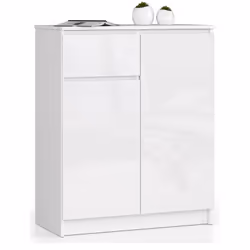 AKORD Furniture Factory OP0LKOMPOL008, Blanc, 1 tiroir(s), Brillant, 4 étagères, 2 portes(s), 16 mm
